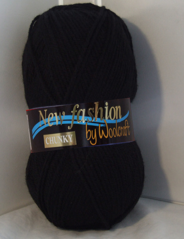 New Fashion Chunky Yarn 10 x 100g Balls Black